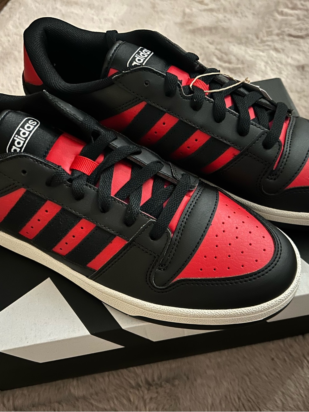 adidas Low-Top Sneakers in Black and Red
